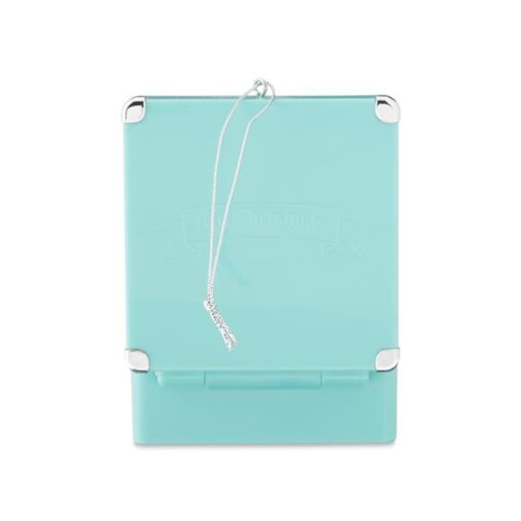 Mr. Christmas 3.8" Retro Vinyl Record Player Ornament, Teal - Picture 4 of 5